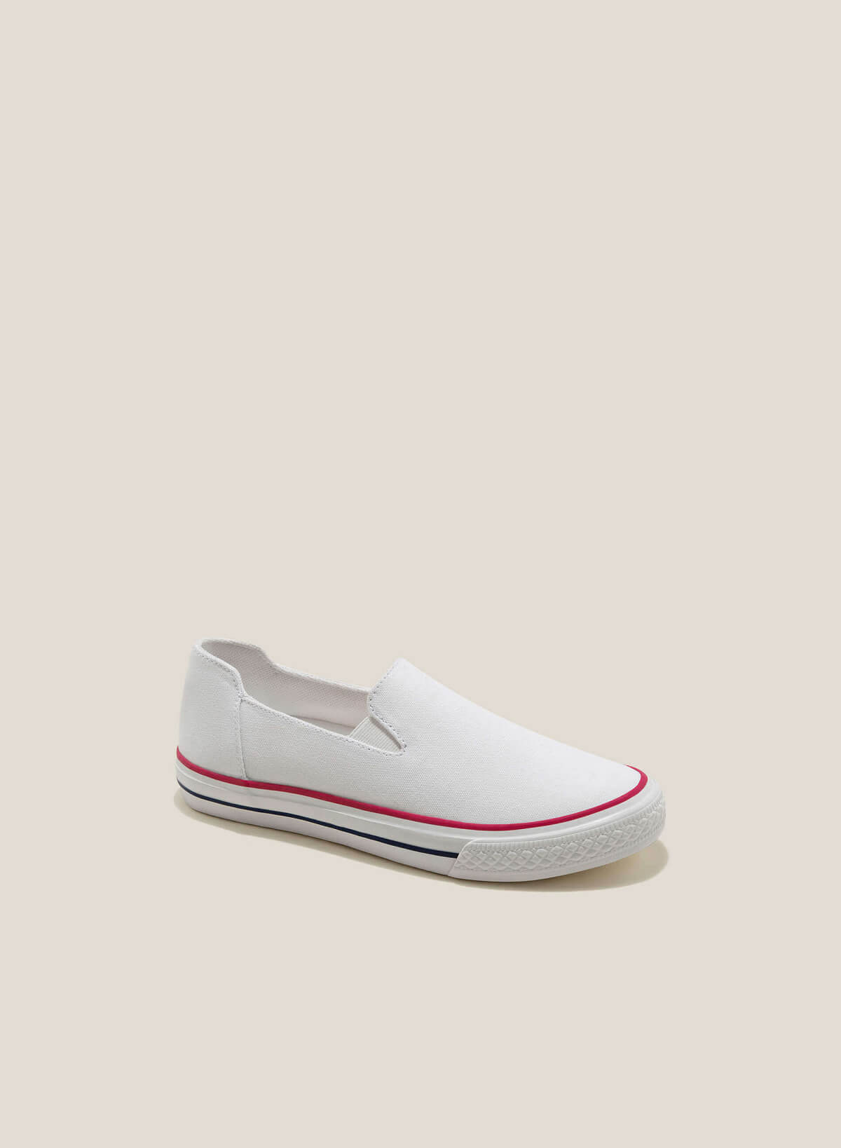Canvas Sneakers - SNE 0065 - White - vascara.com