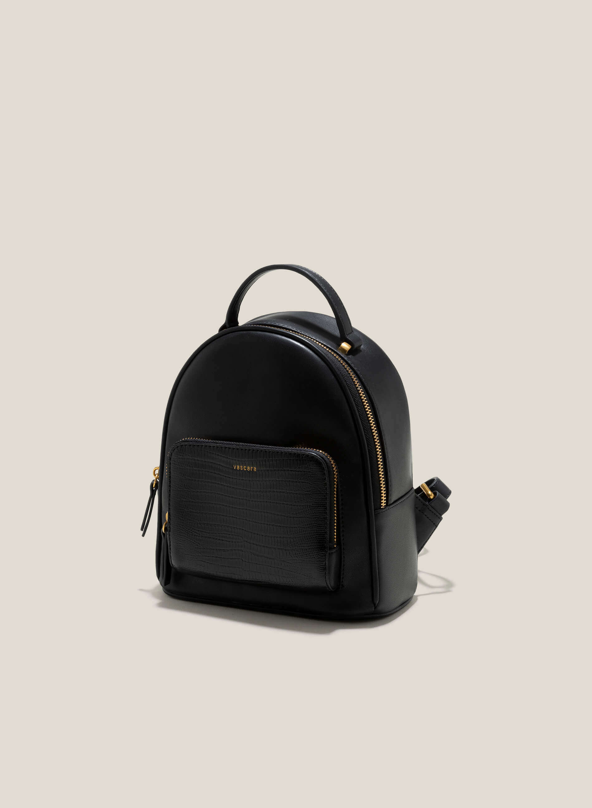 Leather black mini backpack hotsell