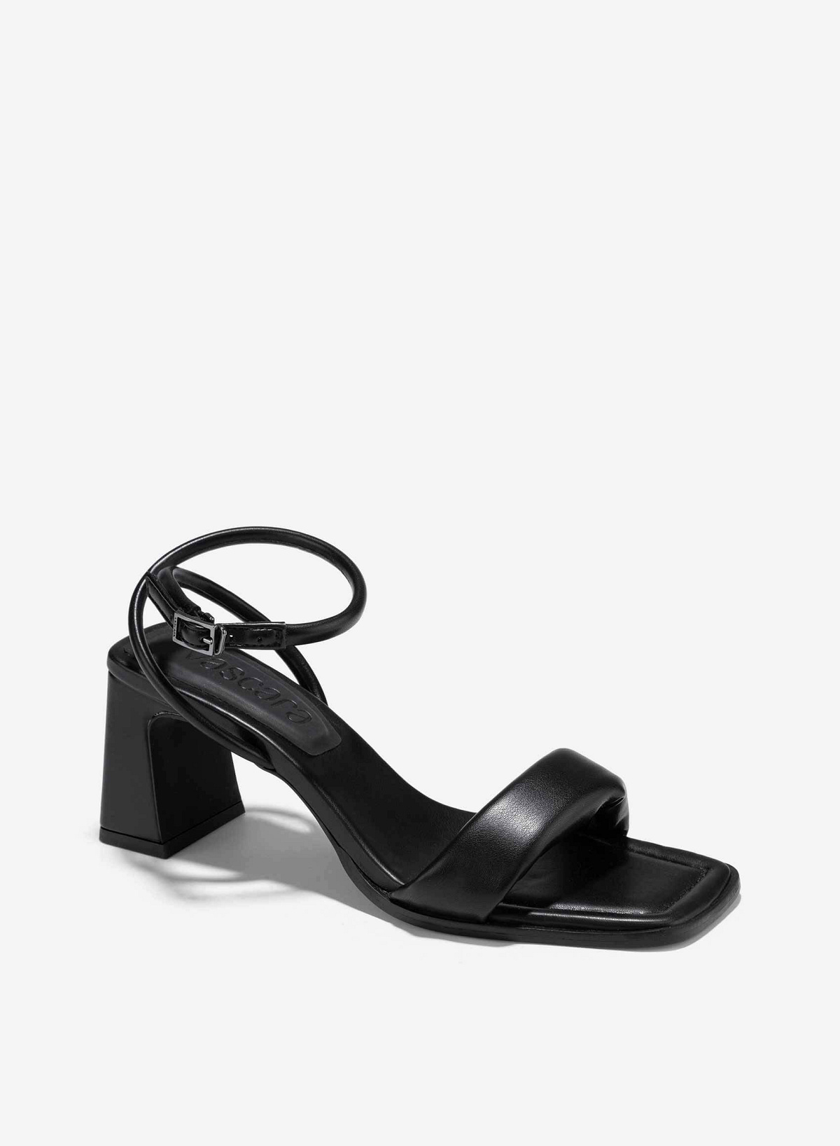 Puffy Block Heels Strap Sandals - PUM 0775 - Black - vascara.com