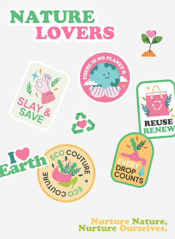 Bộ sticker quà tặng Nature Lovers