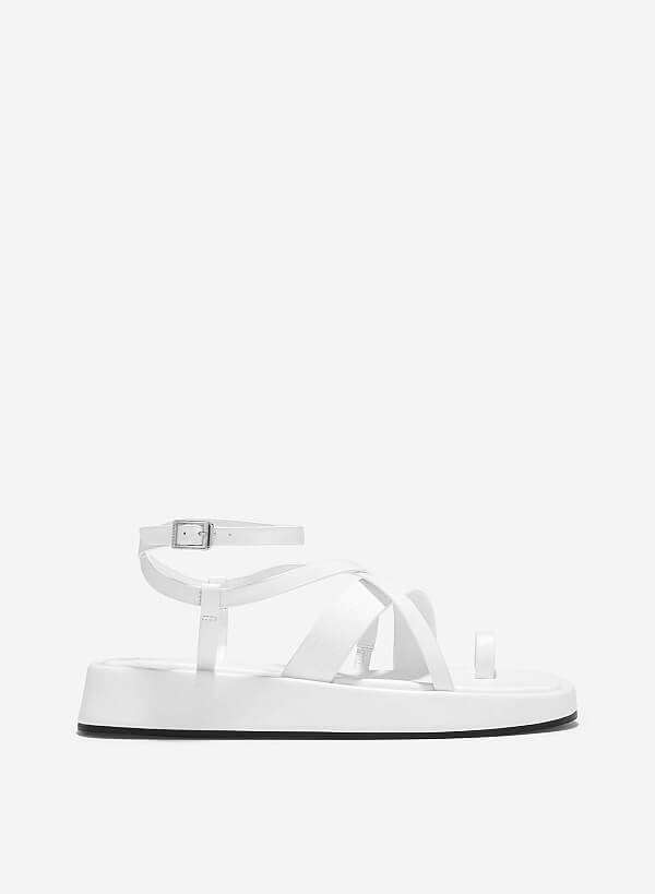 Giày sandal flatform xỏ ngón - SDK 0346 - Màu trắng