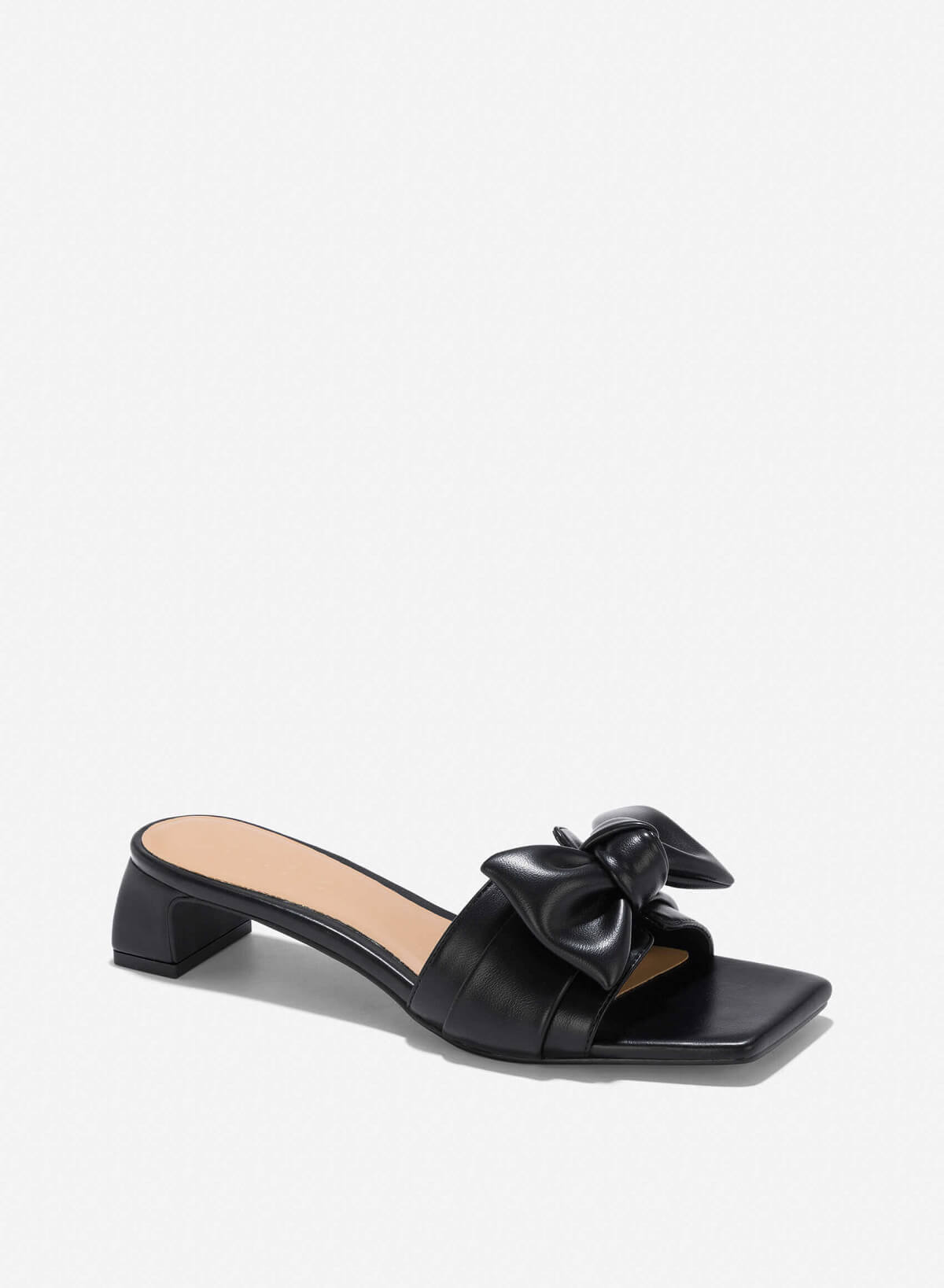 Bow Strap Mules - MUL 0211 - Black - vascara.com