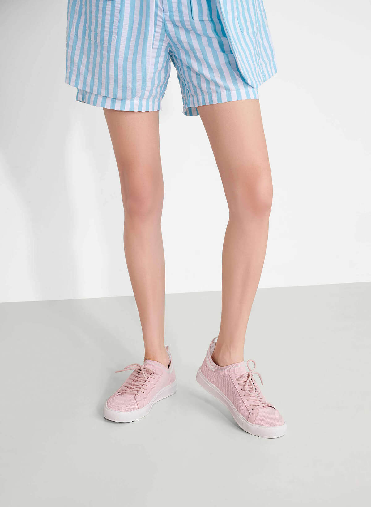 Knit Fabric Sneakers - SNE 0068 - Pink - vascara.com