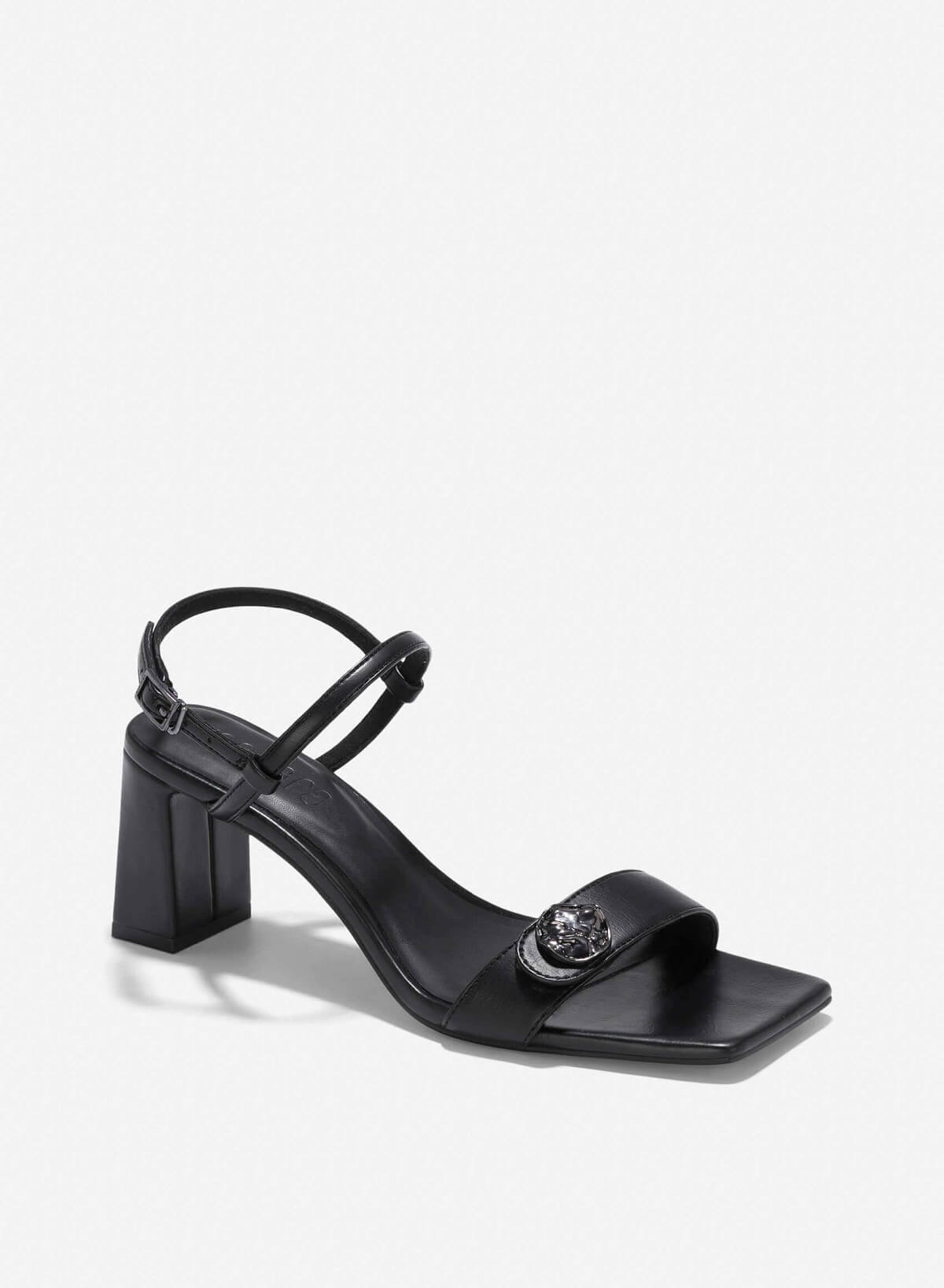 Lock Décor Sandals - PUM 0791 - Black - vascara.com