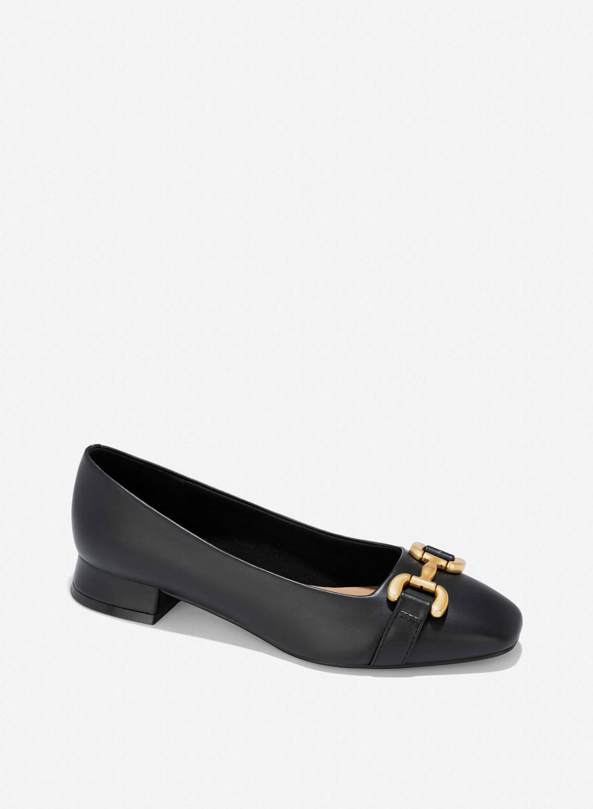 Lock Décor Square-Toe Block Heel Pumps - HIG 0643 - Black - vascara.com