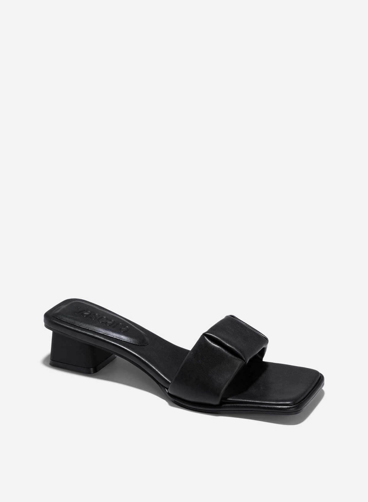 Padded Layer Strappy Mules - MUL 0210 - Black - vascara.com