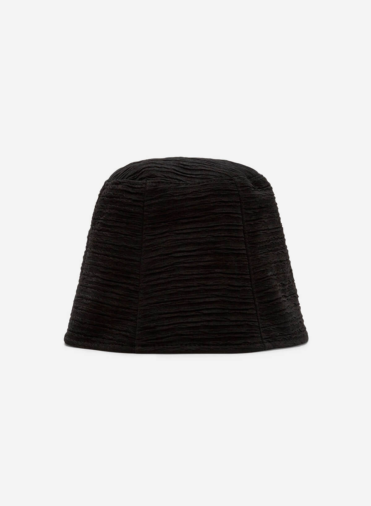 Pleated Pattern Bucket Hat - HAT 0003 - Black - vascara.com