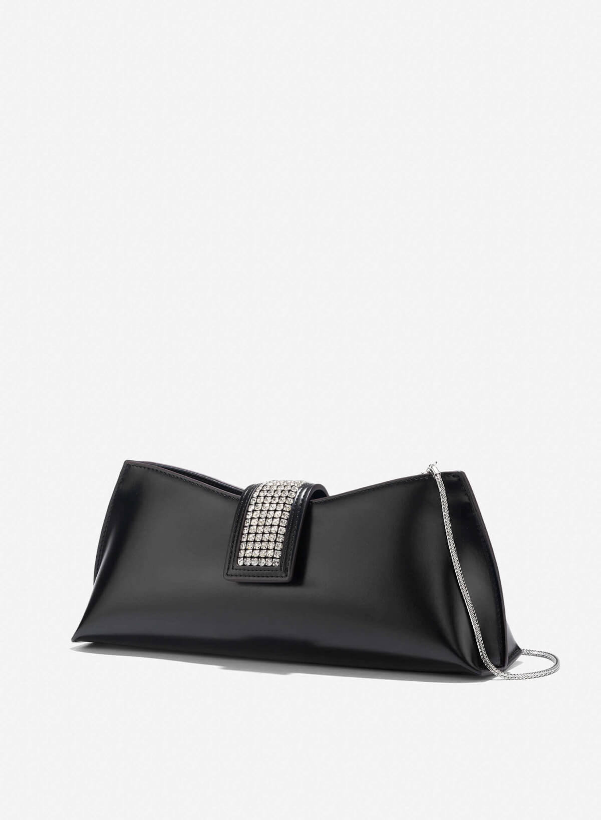 Rhinestone-Encrusted Clasp Clutch - CLT 0126 - Black - vascara.com