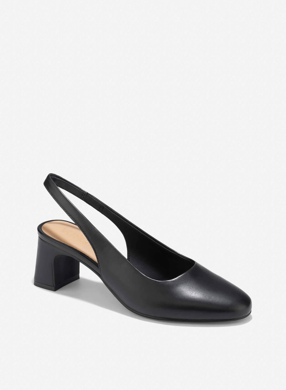 Round Toe Slingback - HIG 0665 - Black - vascara.com