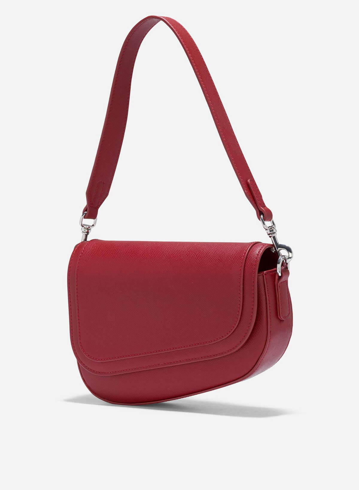 Xem sản phẩm Saffiano Pattern Fold-Over Saddle Bag - SAC 0328 - Red