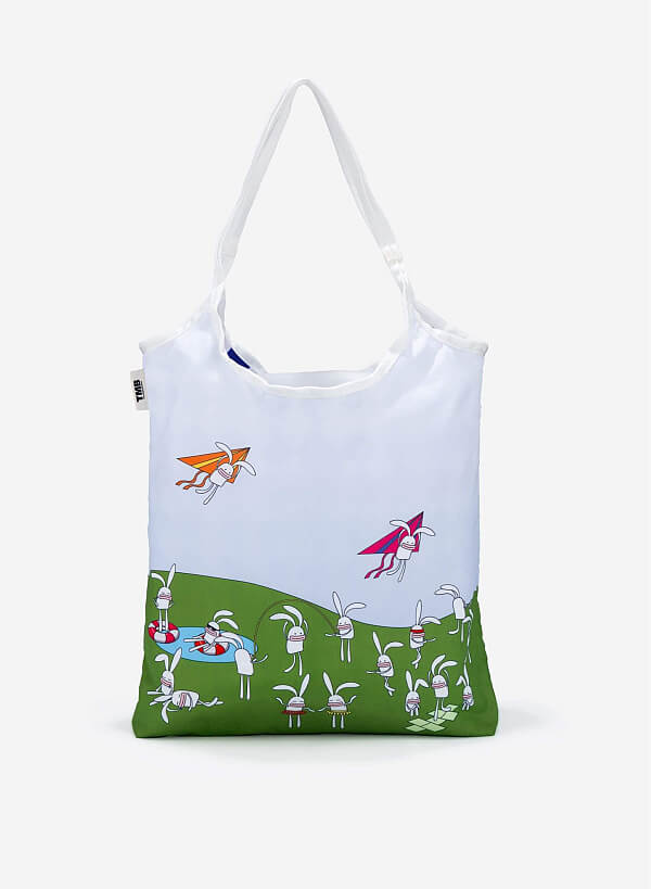 Túi tote 2 mặt ZENI TOTE BAG - SHO 0001 - Màu xanh dương sáng - VASCARA