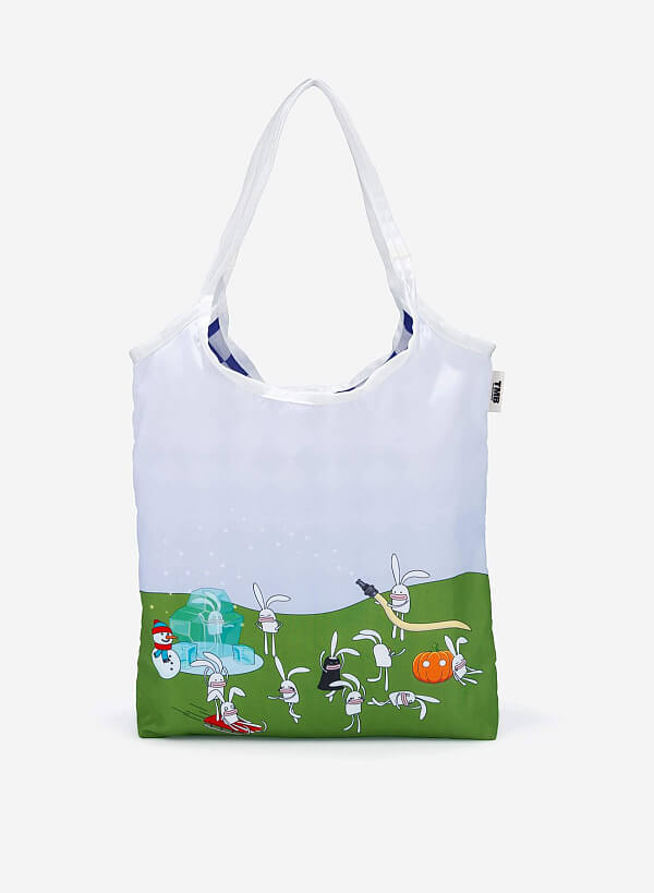 Túi tote 2 mặt ZENI TOTE BAG - SHO 0001 - Màu xanh dương sáng - VASCARA