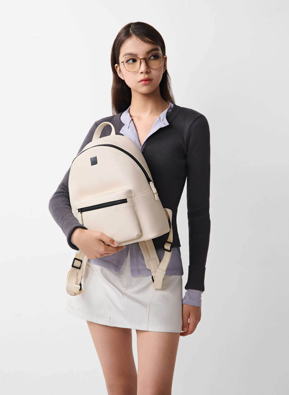 Basic Backpack - BAK 0212 - Cream - vascara.com