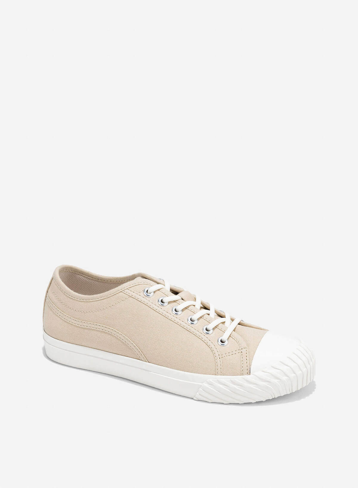 Hidden Lace Canvas Sneakers - SNE 0076 - Beige - vascara.com