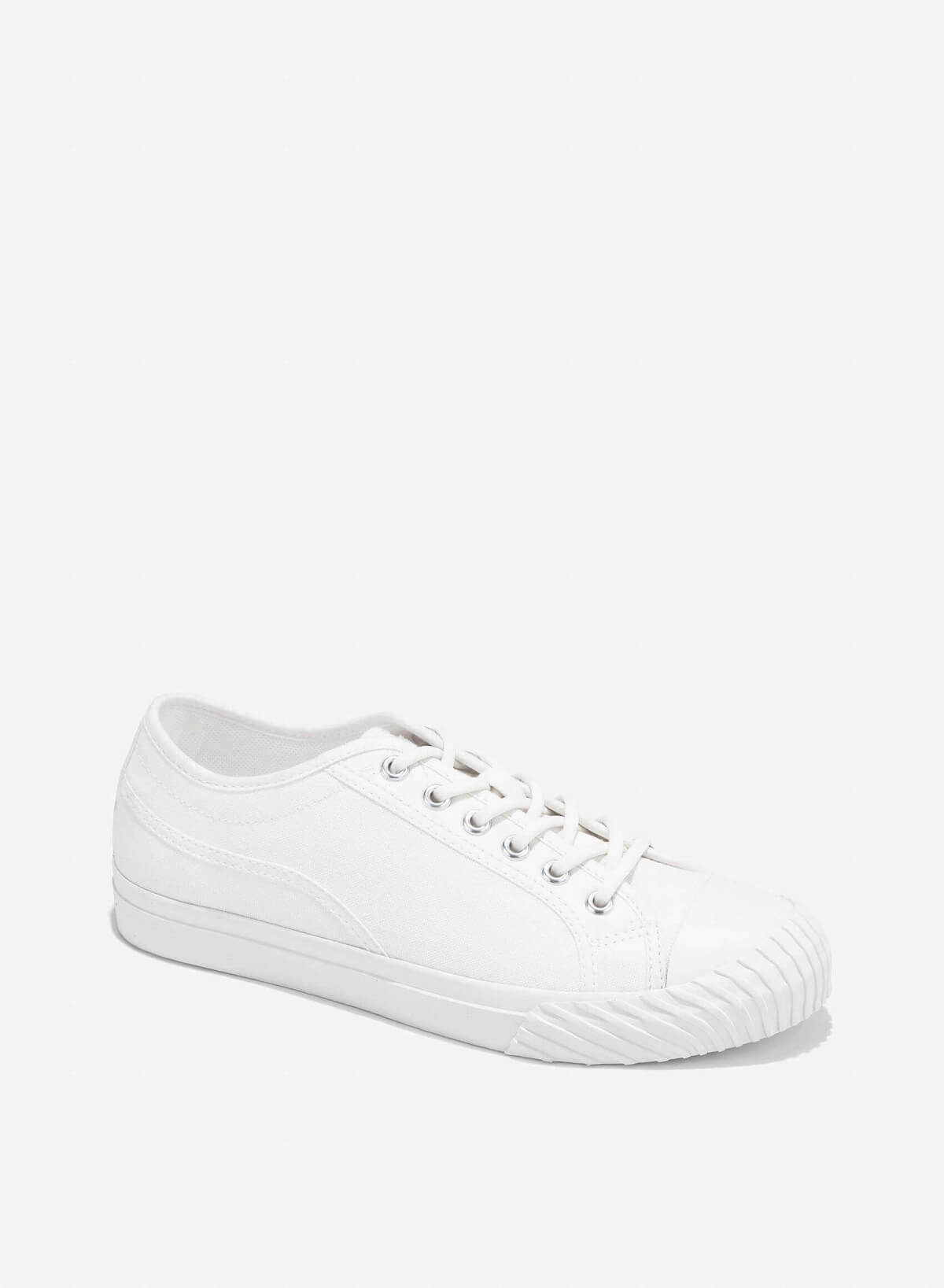 Hidden Lace Canvas Sneakers - SNE 0076 - White - vascara.com