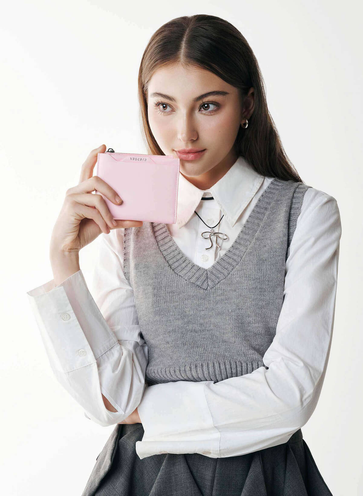 Layered Handheld Mini Wallet - WLL 0305 - Light Pink - vascara.com