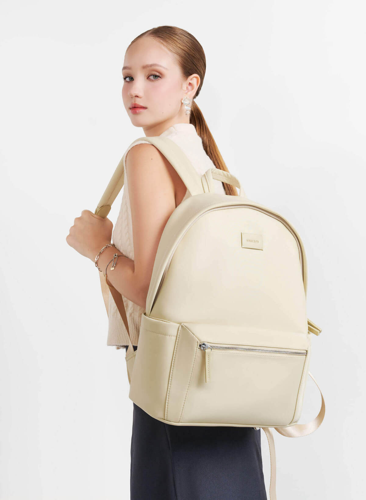 Minimalist Backpack - BAK 0208 - Beige - vascara.com