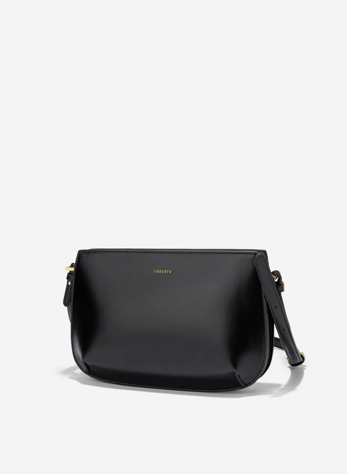 Minimalist Double Compartment Shoulder Bag - CLT 0128 - Black - vascara.com