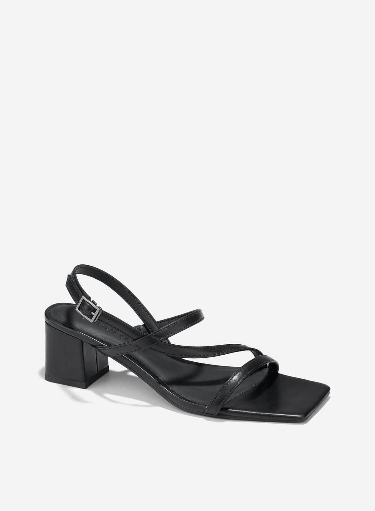 Strappy Block Heel Sandals - PUM 0797 - Black - vascara.com