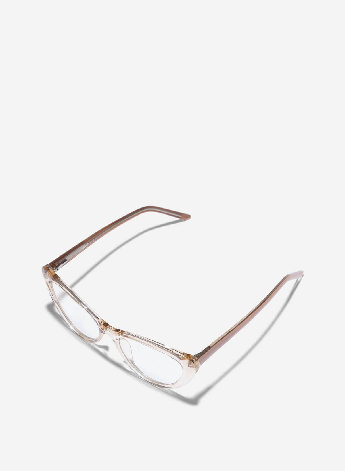 Transparent Frames Wayfarer Glasses - EYE 0014 - Beige - vascara.com