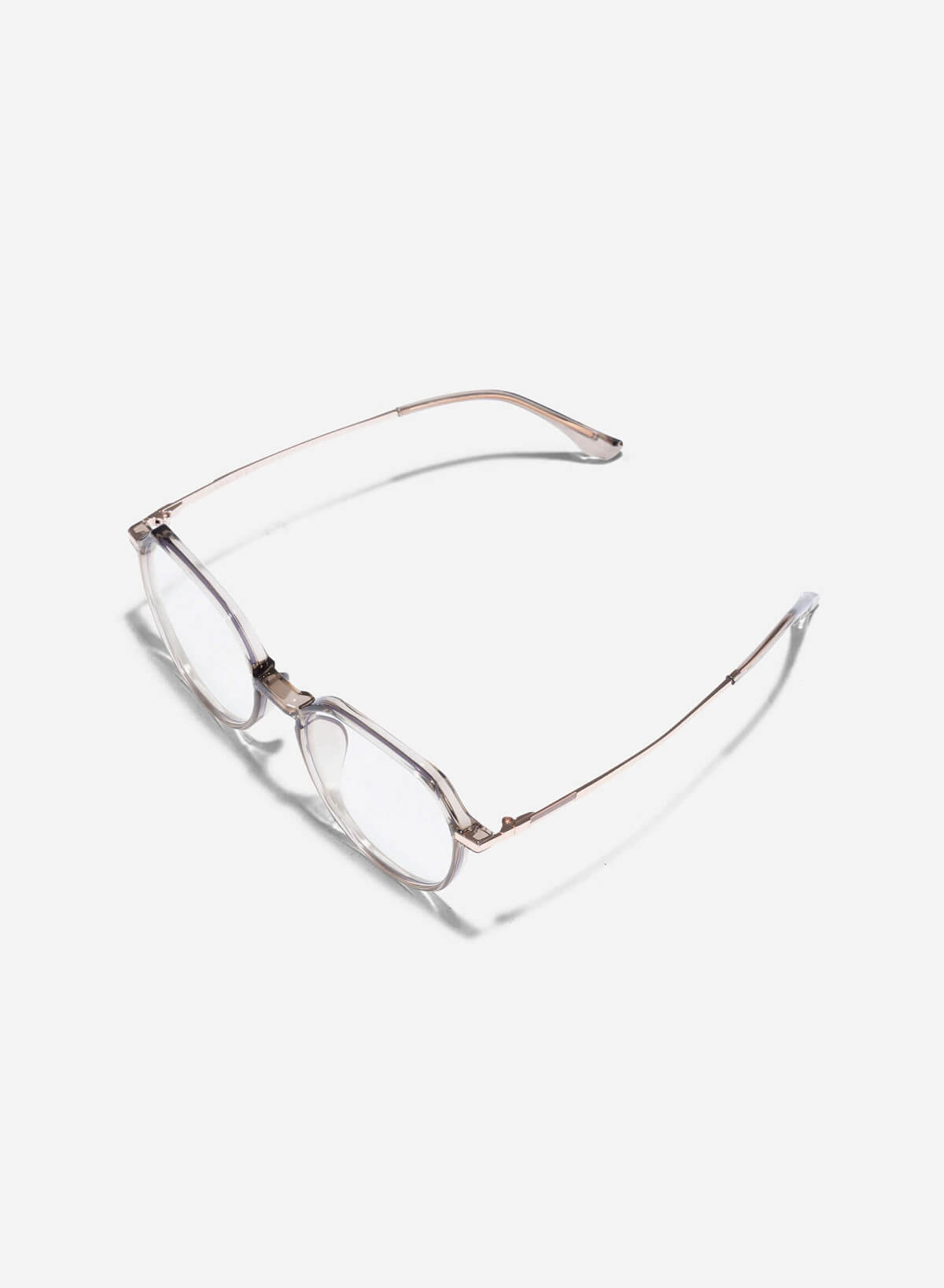 Transparent Frames Wayfarer Glasses - EYE 0061 - Beige - vascara.com