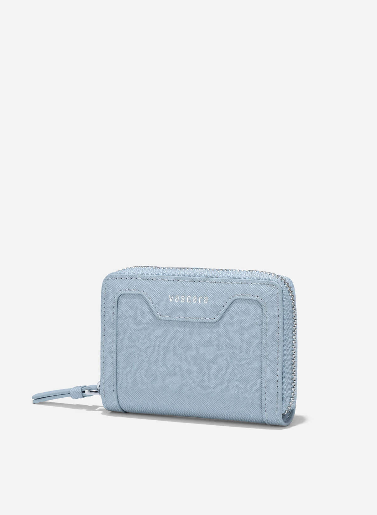 Zip-Around Handheld Mini Wallet - WLL 0301 - Light Blue - vascara.com