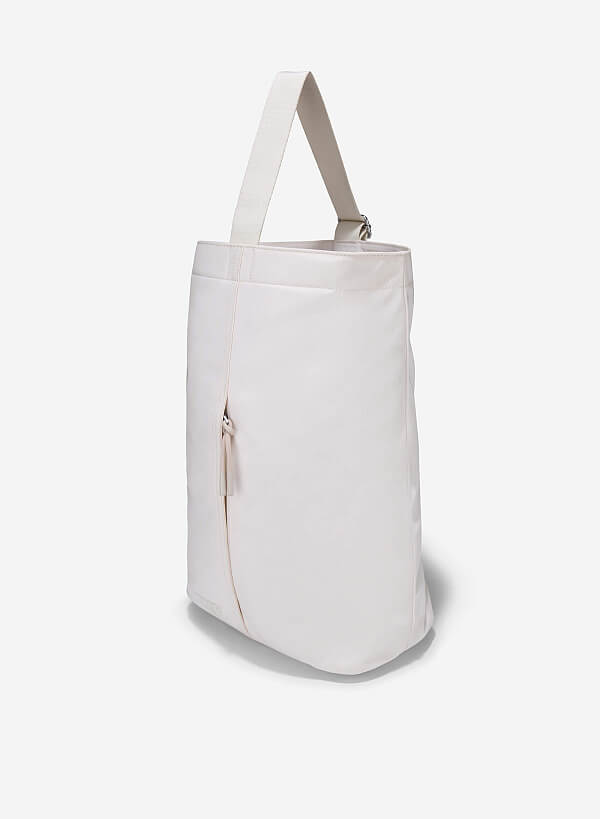 Túi vải cuộn tròn ROLLING BAG - TMB 0002 - Màu kem - VASCARA