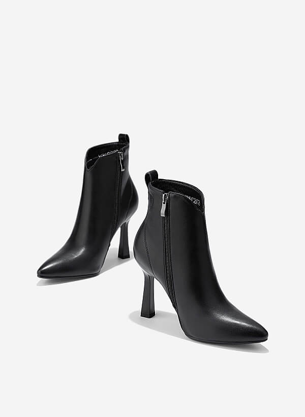 Giày ankle boots cao gót - BOT 0944 - Màu đen - VASCARA