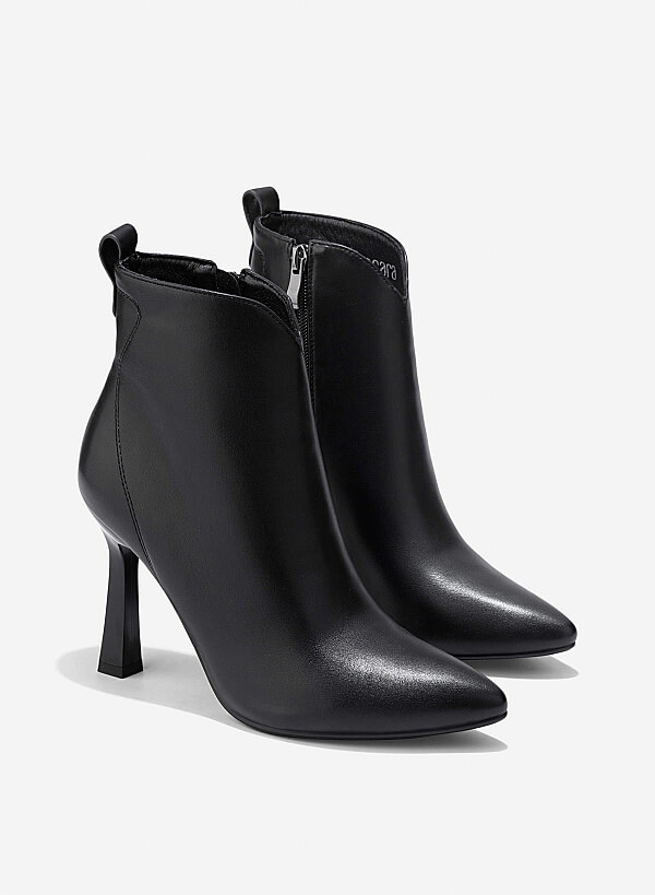 Giày ankle boots cao gót - BOT 0944 - Màu đen - VASCARA