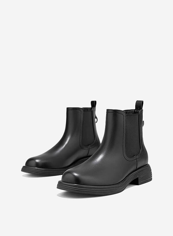 Giày chelsea boots đế chunky - BOT 0940 - Màu đen - VASCARA