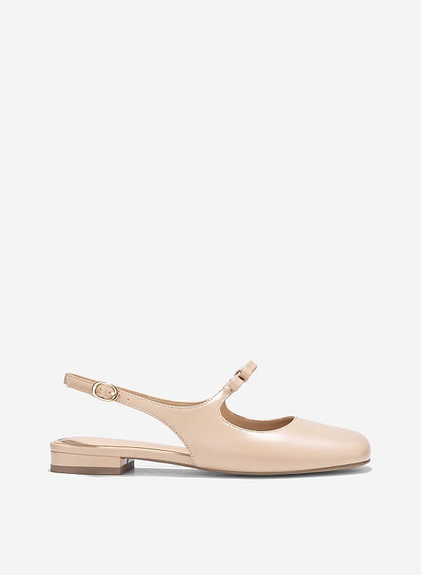 Giày slingback quai nơ cách điệu - BMN 0669 - Màu be - VASCARA