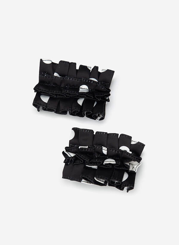 Kẹp quai trang trí BALLERINA RUFFLES CLIP CHẤM BI TRẮNG