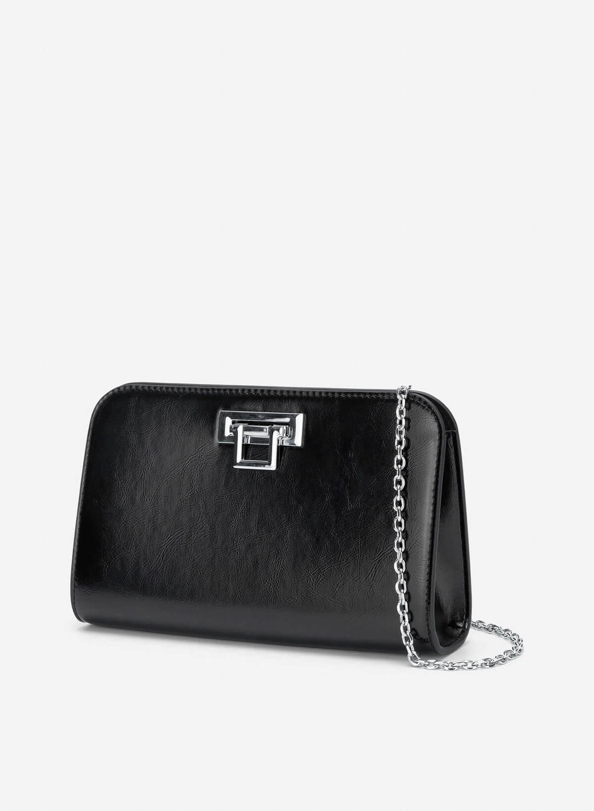 Metallic Clutch - CLT 0136 - Black - vascara.com