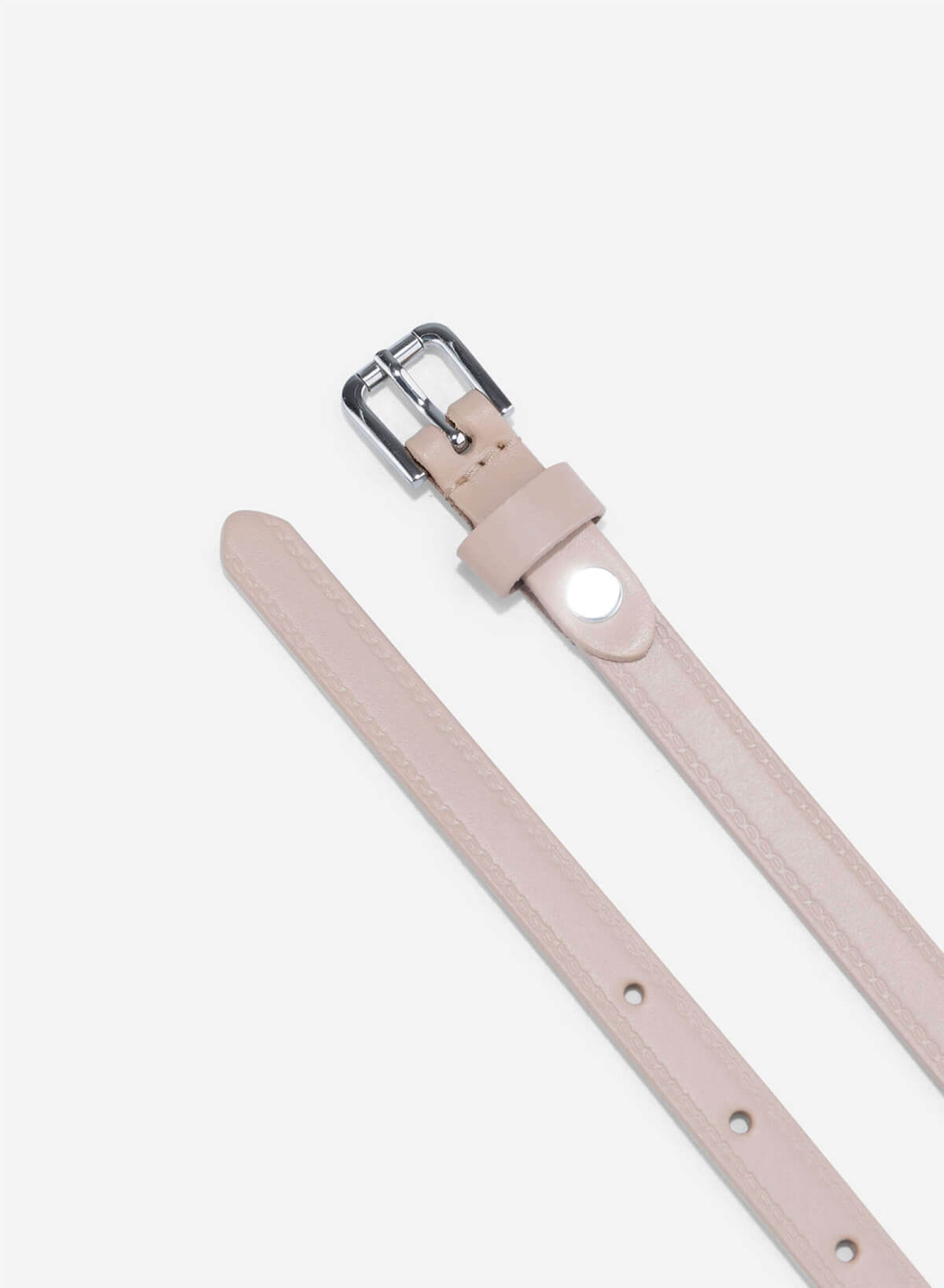 Thin Belt with Pattern - BEL 0037 - Light Pink - vascara.com