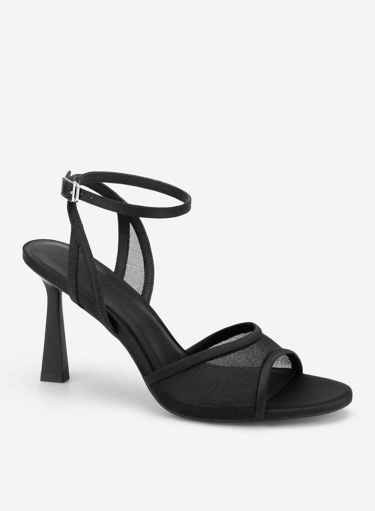 Mesh High Heel Sandals - PUM 0813 - Black - vascara.com