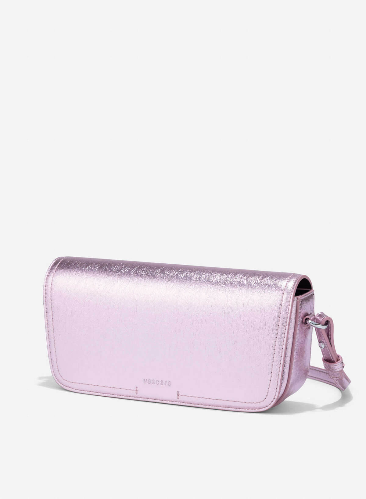 Metallic Crossbody Bag - MES 0269 - Pink - vascara.com