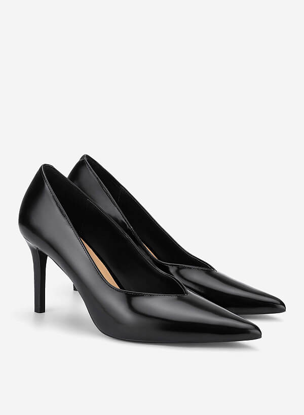 Giày bít mũi nhọn stiletto heel - BMN 0717 - Màu đen - VASCARA