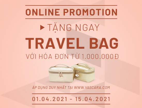 Nhận ngay Travel Bag xinh xắn khi mua sắm online