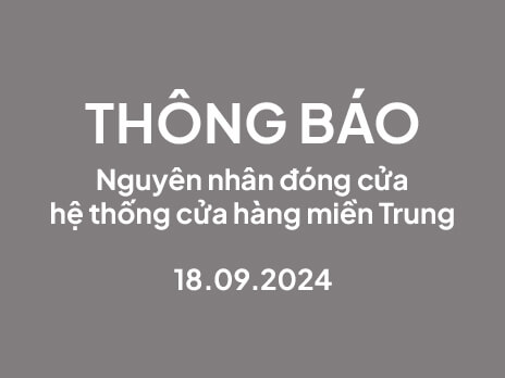 Vascara thông báo nguyên nhân về việc đóng cửa hệ thống cửa hàng miền Trung ngày 18/9/2024