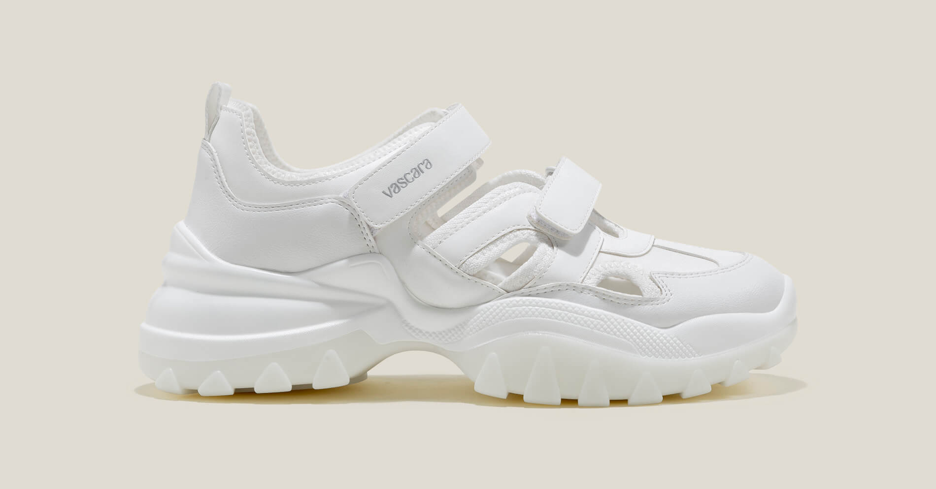 Giày sneaker quai cut-out phối đế chunky - SNK 0063 - Màu trắng